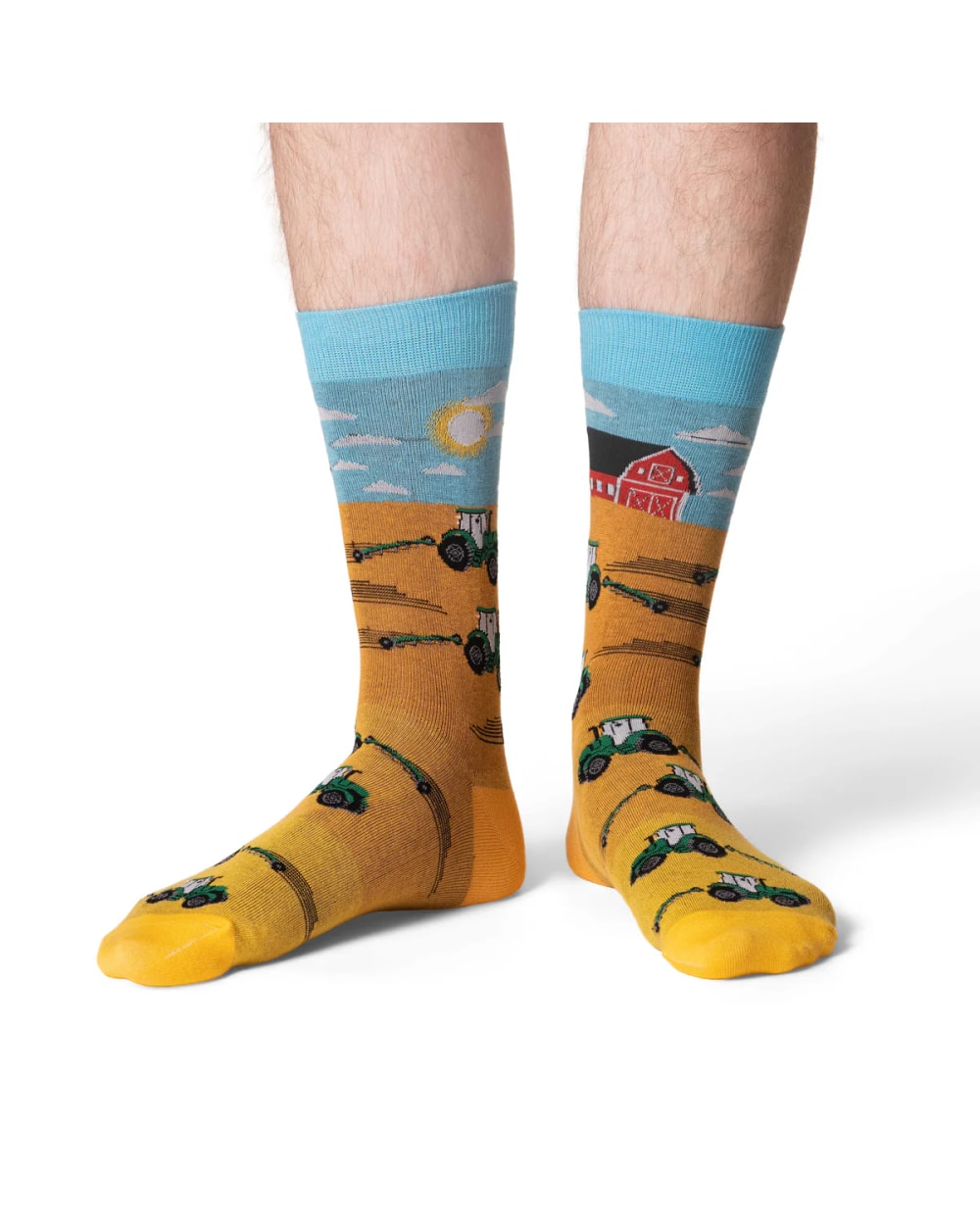 Good Luck Sock Men's Tractor Plowing Fields Socks