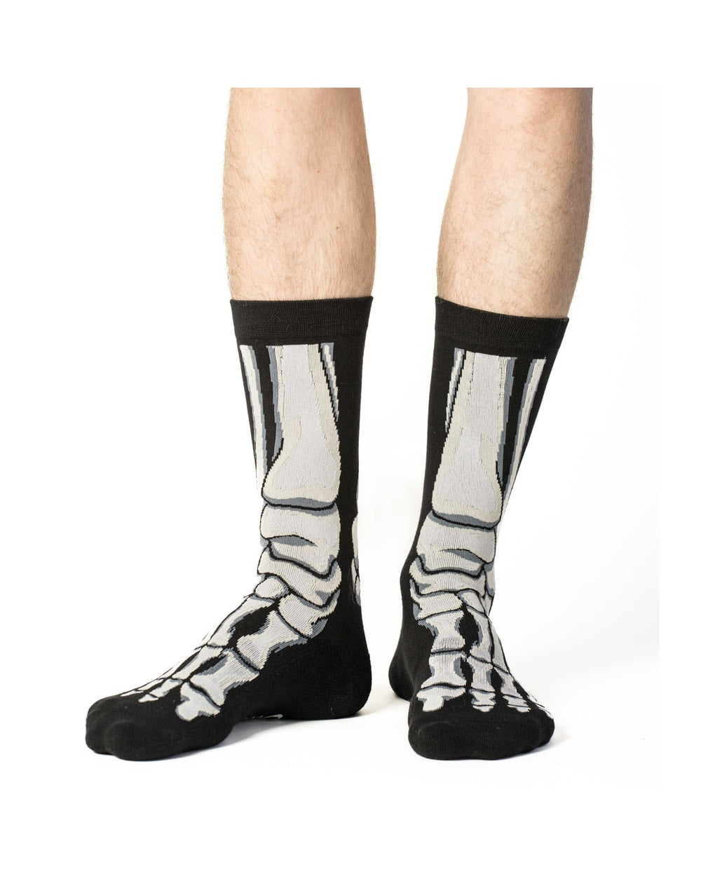 Good Luck Sock Skeleton Feet Socks - side view
