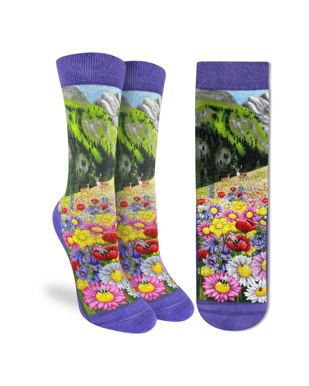 Good Luck Sock Women's Floral Meadow Socks - front