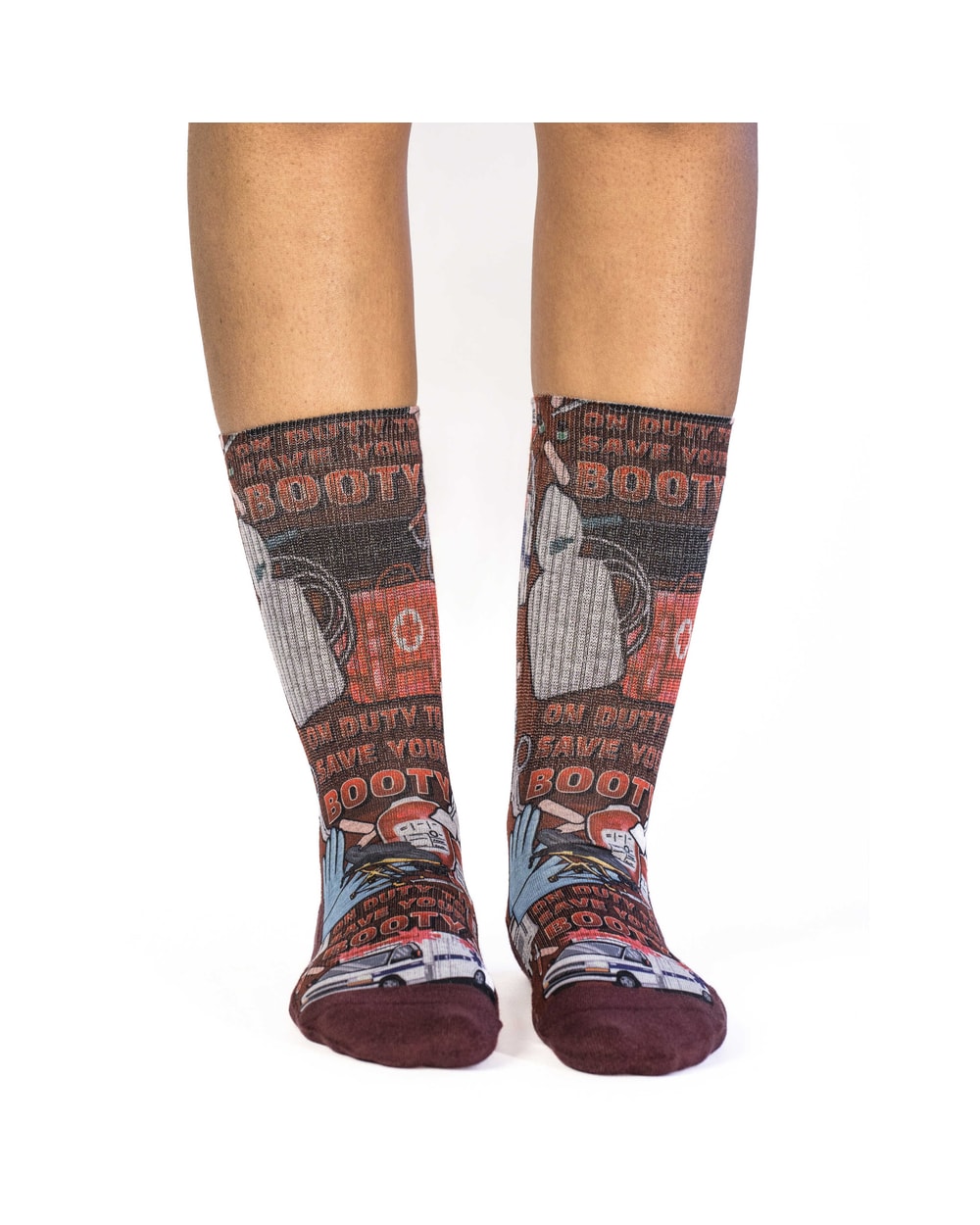 Good Luck Sock Women's Paramedics Saving Your Booty Socks - front view