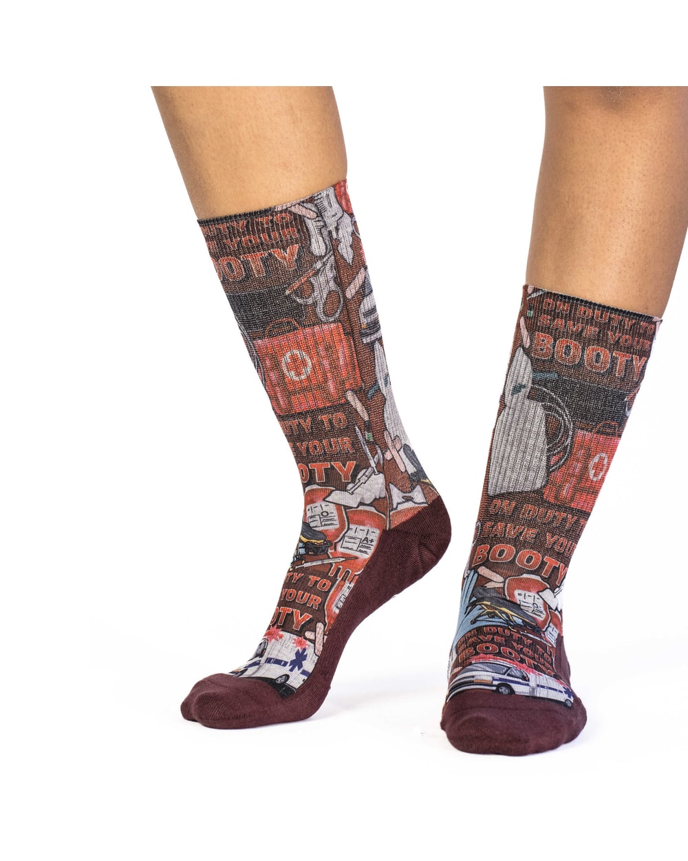 Good Luck Sock Women's Paramedics Saving Your Booty Socks - side view
