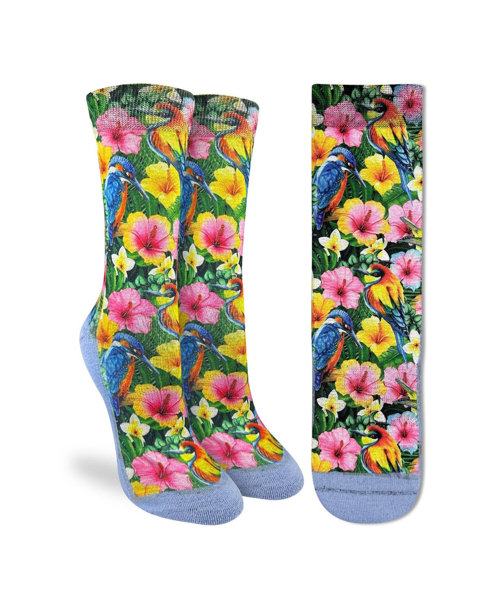 Good Luck Sock Women's Tropical Birds and Flowers Socks