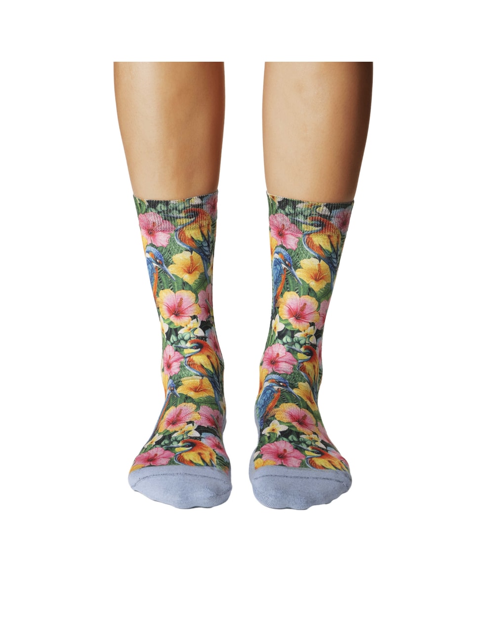 Good Luck Sock Women's Tropical Birds and Flowers Socks