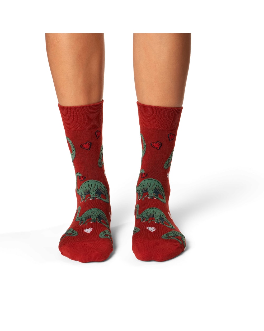Good Luck Sock Women's Valentine's Day Dinosaurs Socks