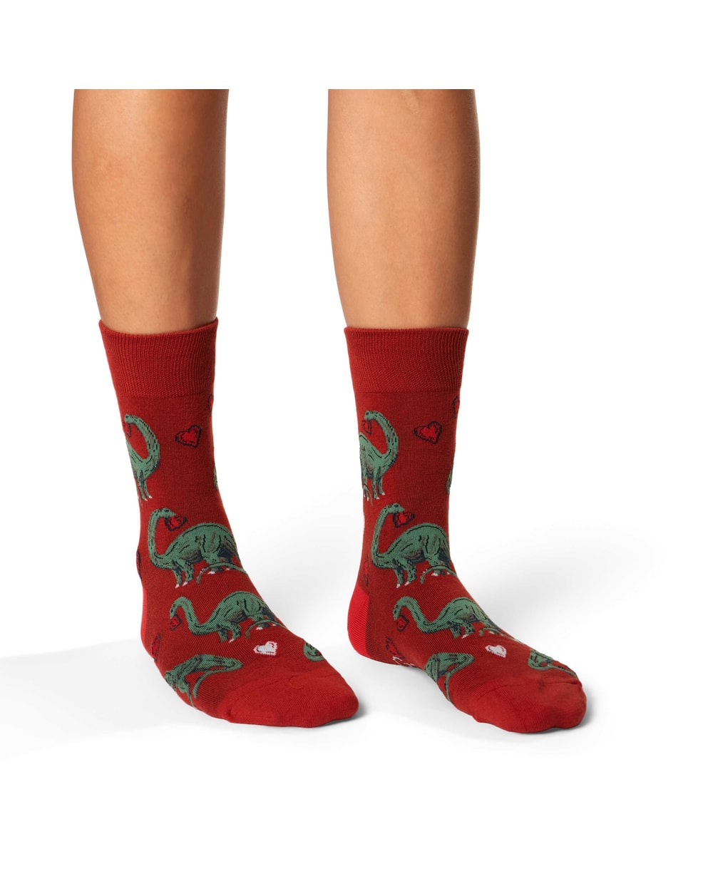 Good Luck Sock Women's Valentine's Day Dinosaurs Socks