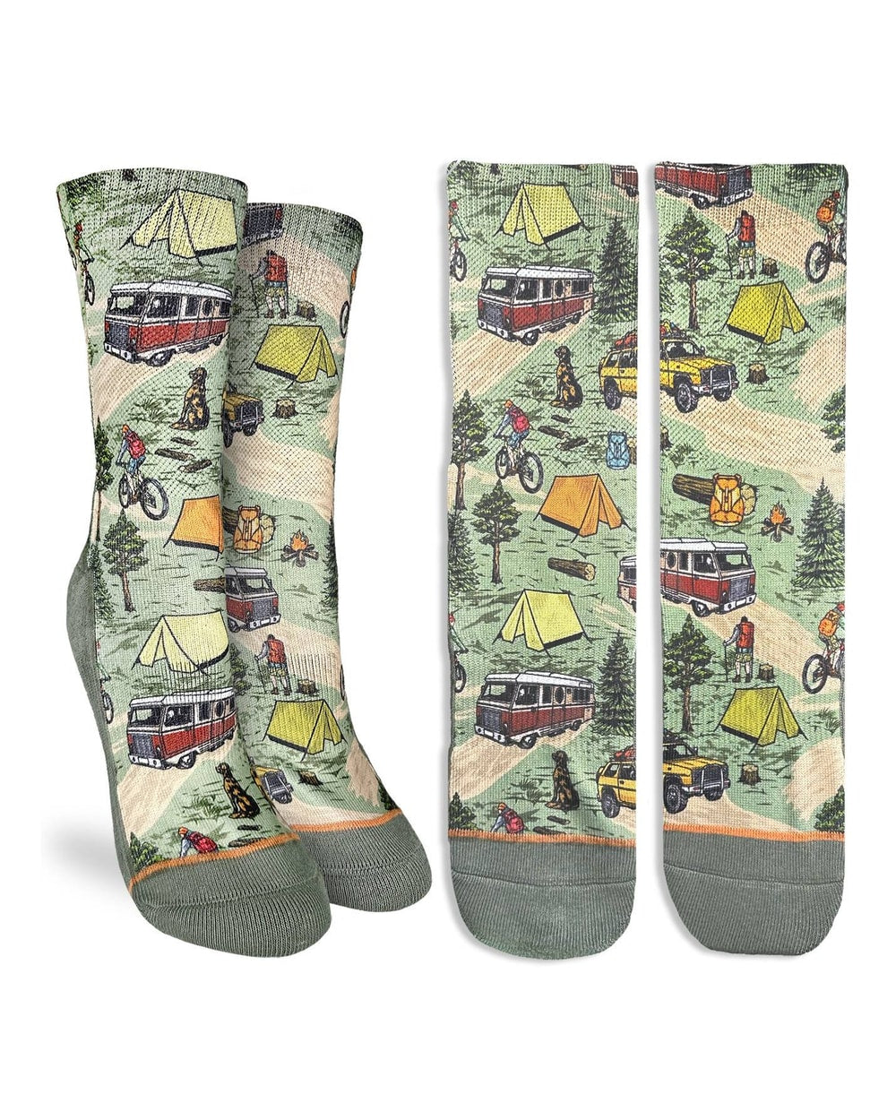 Good Luck Sock Women's Vintage Camping Trip Socks