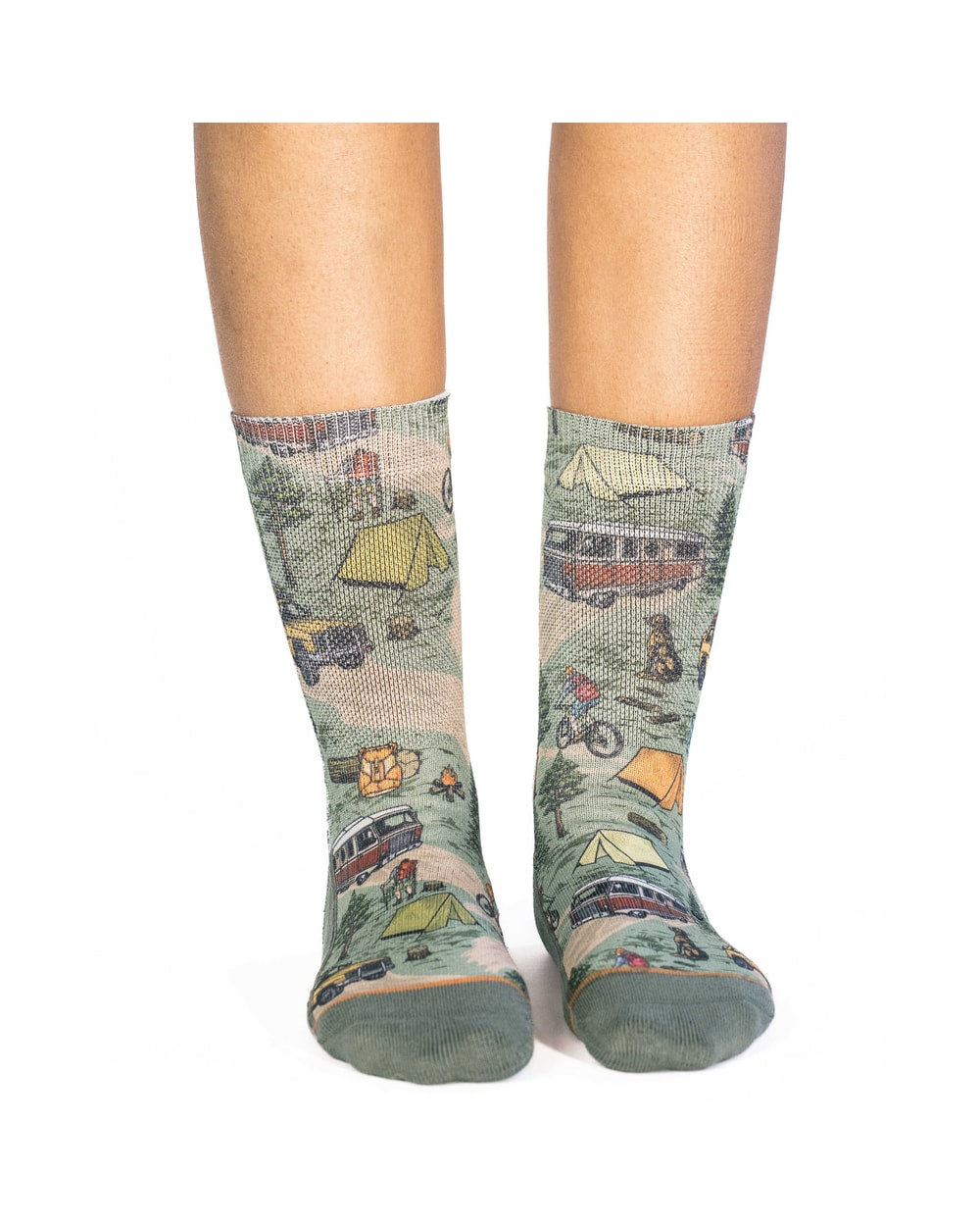 Good Luck Sock Women's Vintage Camping Trip Socks