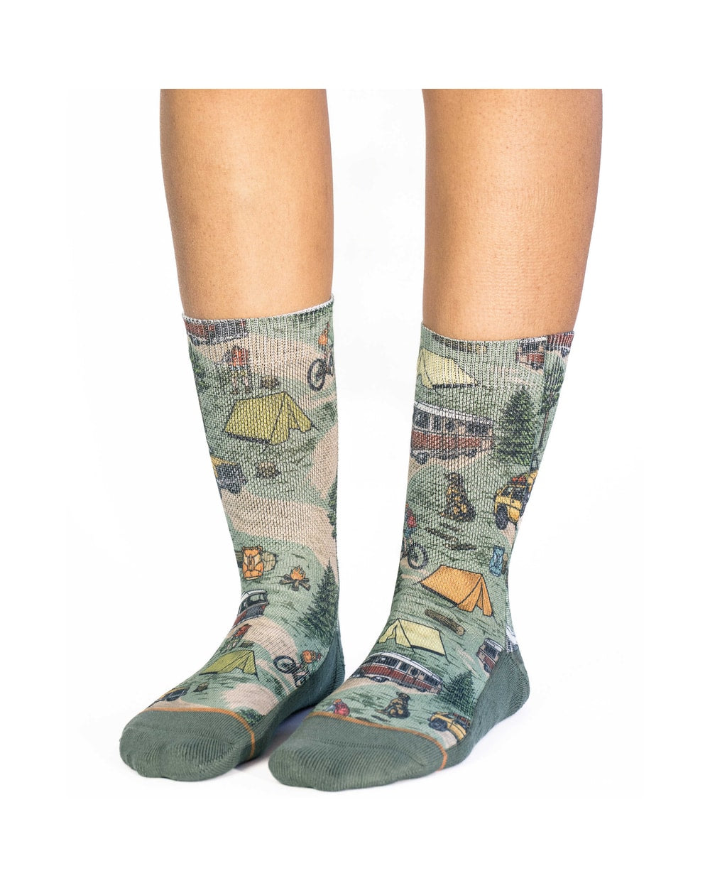 Good Luck Sock Women's Vintage Camping Trip Socks