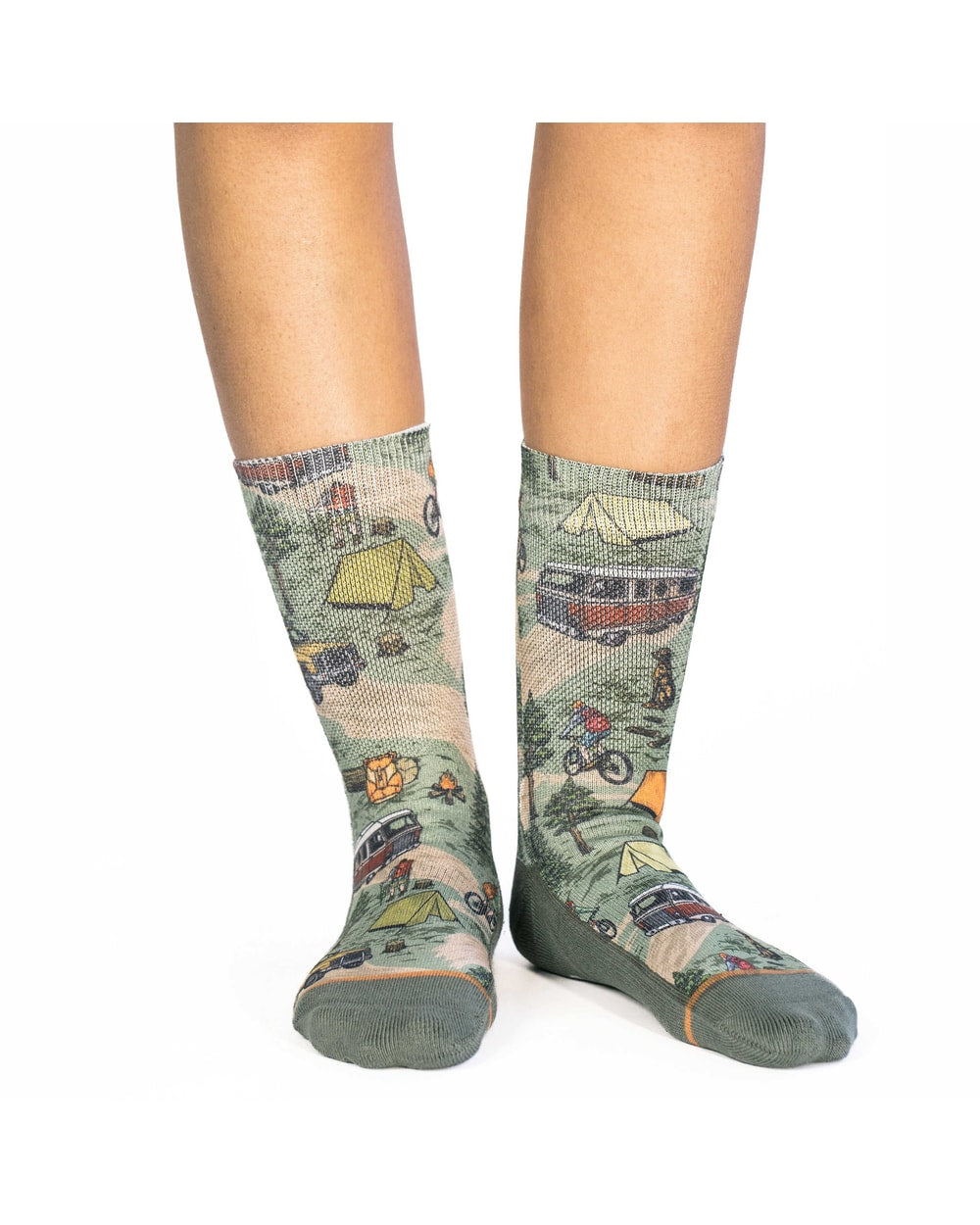 Good Luck Sock Women's Vintage Camping Trip Socks