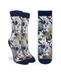 Good Luck Sock Women's Wine & Cats Socks