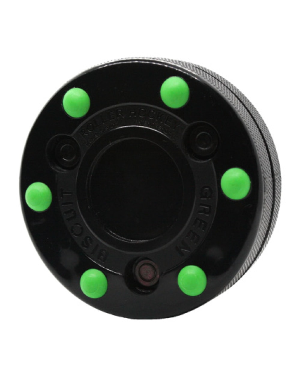 Green Biscuit Roller Hockey Puck