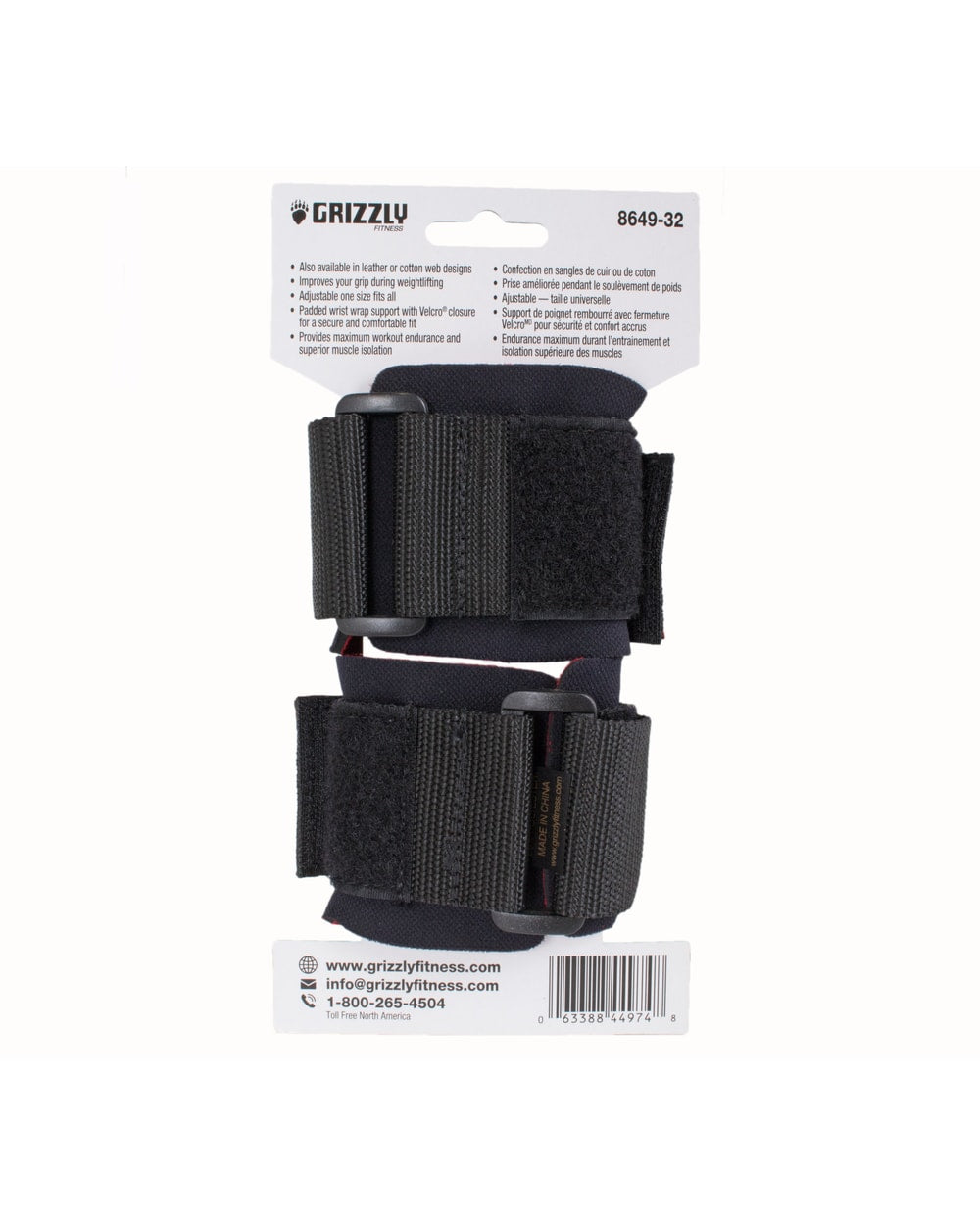Grizzly Super Deluxe Lifting Straps - back view