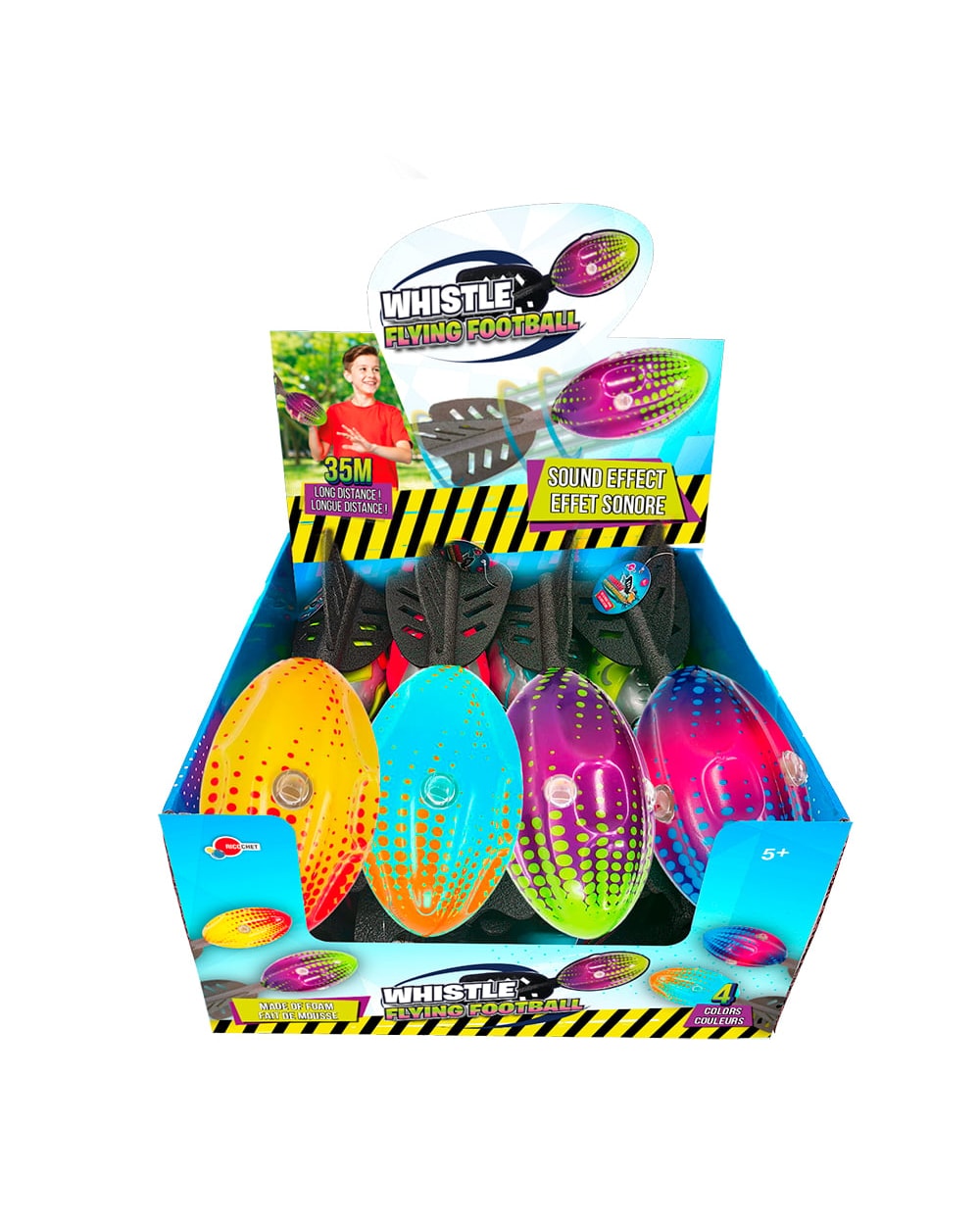 Group Ricochet Whistle Vortex Flying Football - Assorted