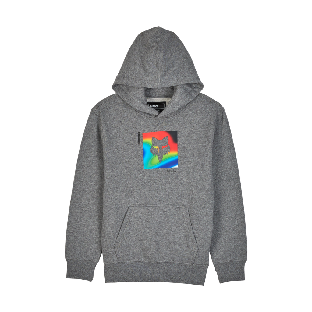 Fox Youth Scans Pullover Hoodie - Heather Graphite Grey - Front