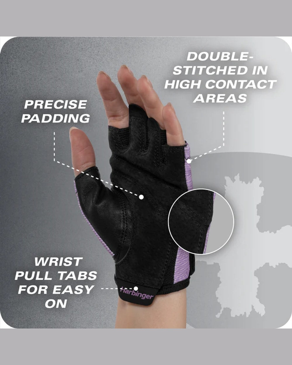 Harbinger Women's Power 3.0 Training Gloves