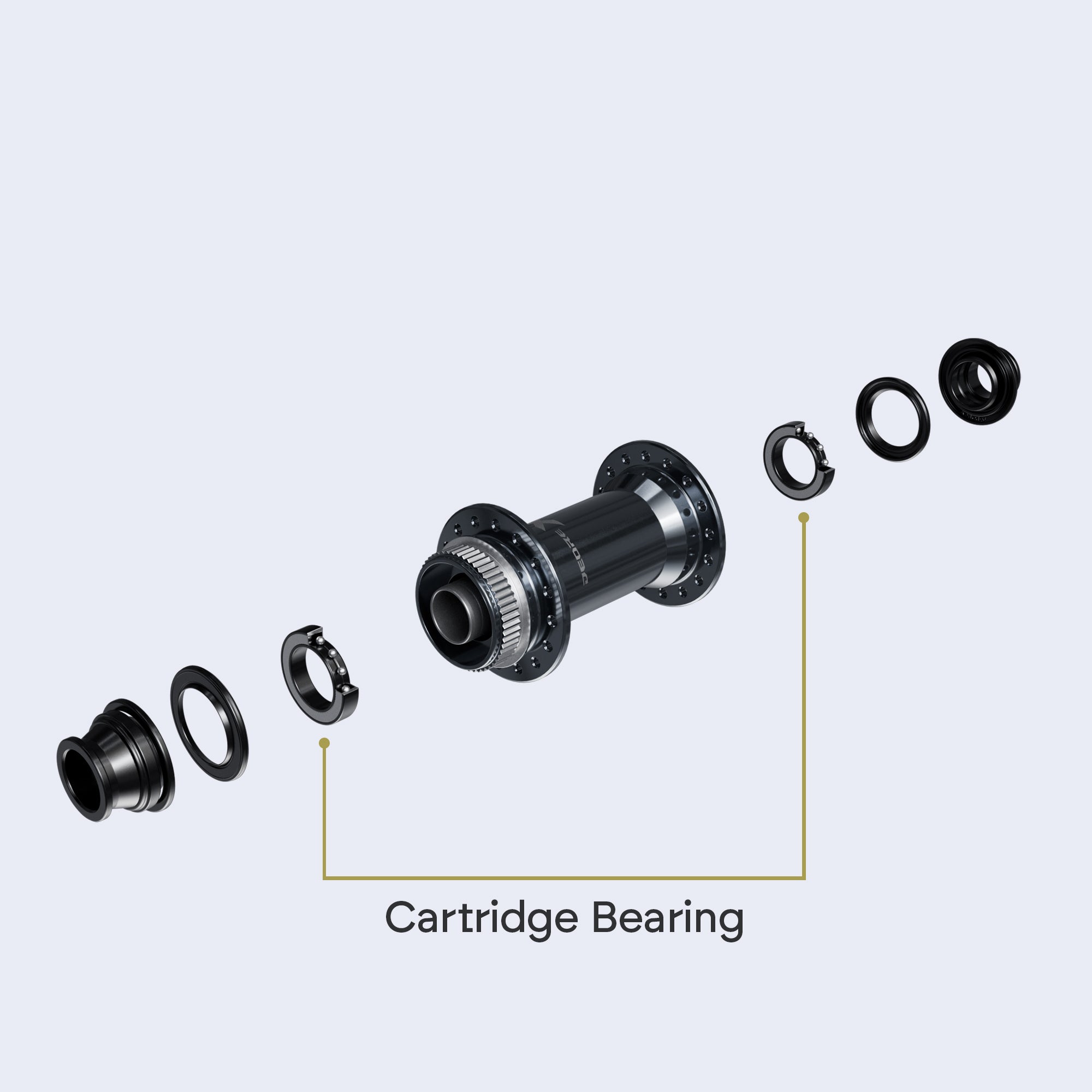 Shimano HB-M8210 Deore XT front hub exploded view
