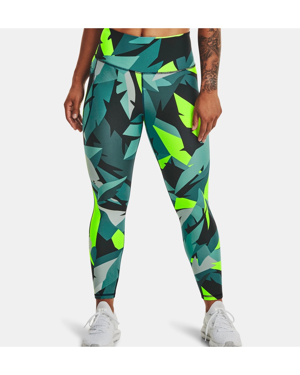 Under Armour Women's HeatGear No-Slip Waistband Printed Ankle Leggings