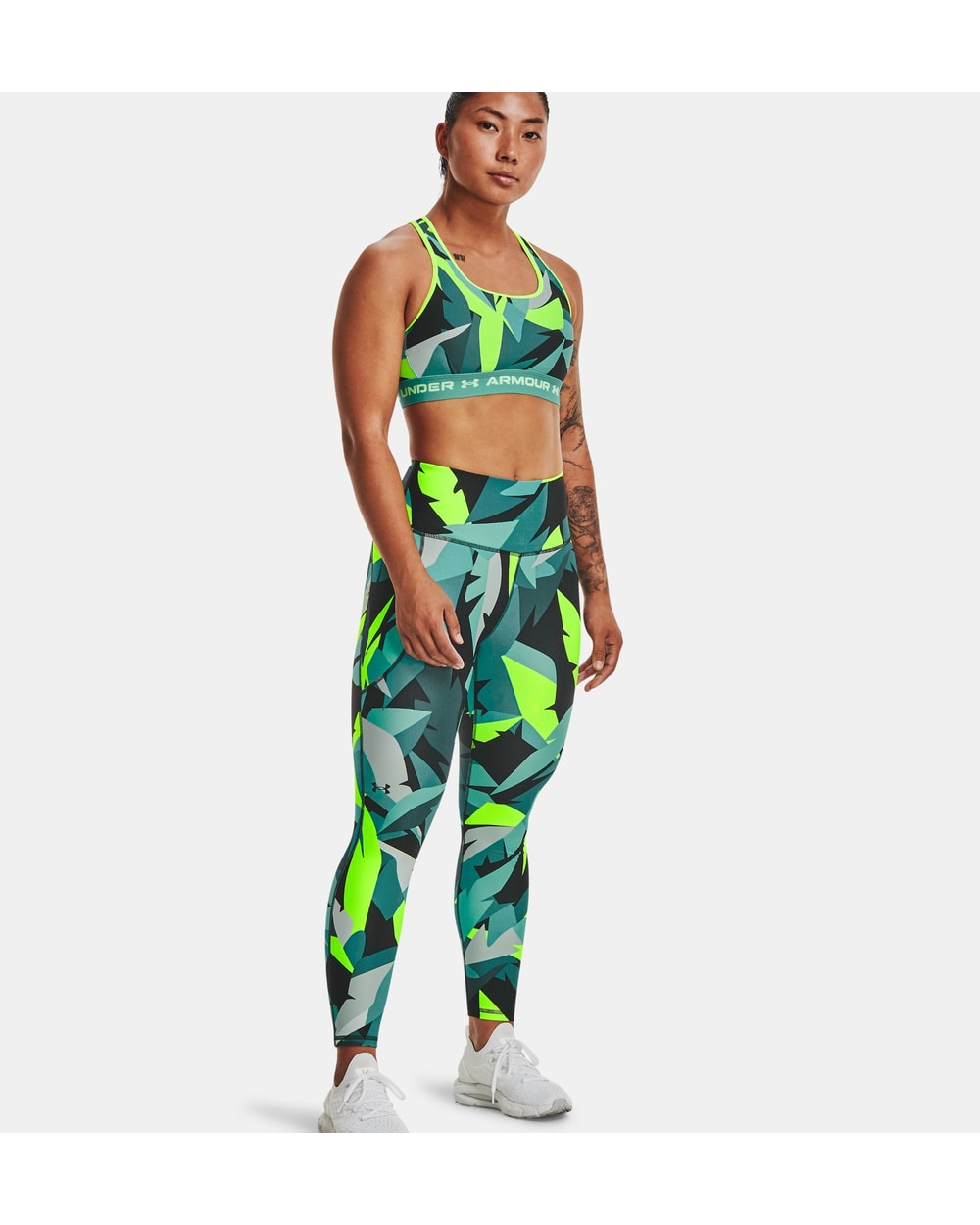Women's HeatGear No-Slip Waistband Printed Ankle Leggings
