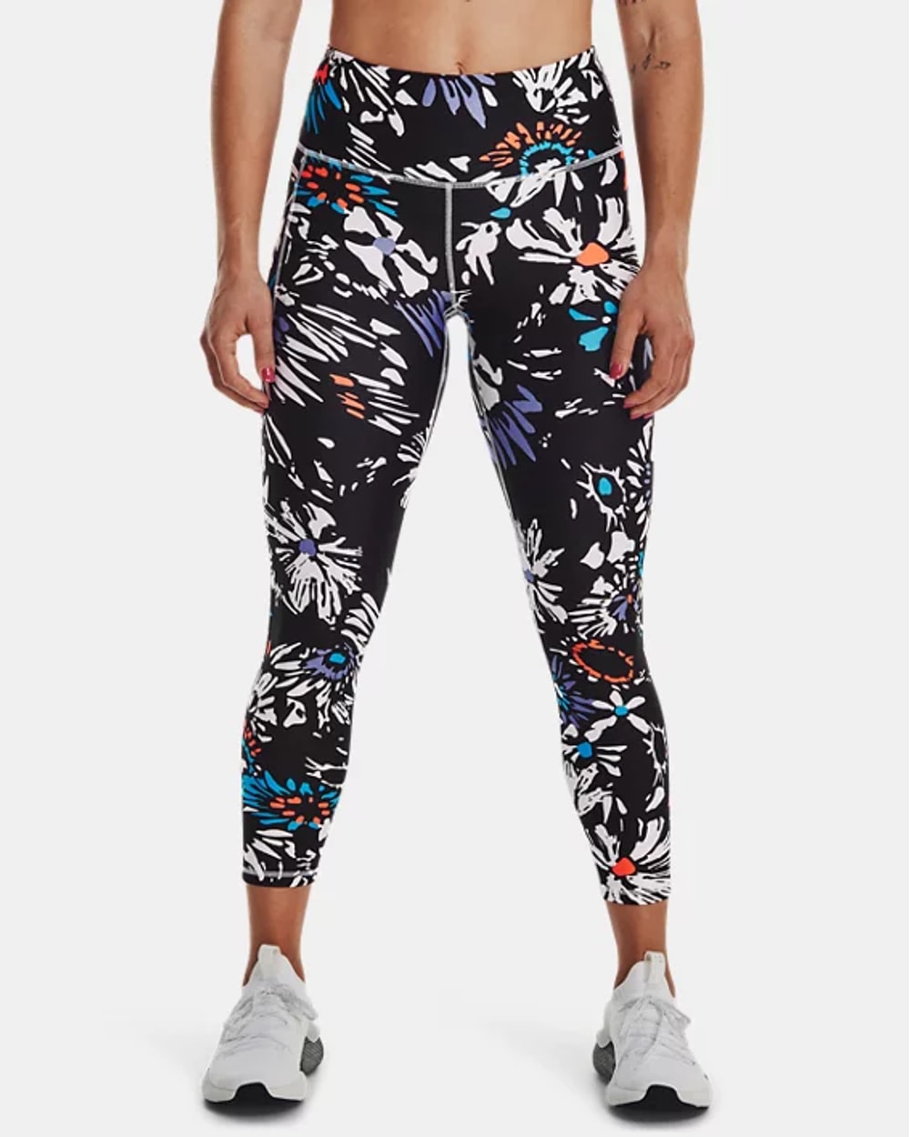 Women's HeatGear No-Slip Waistband Printed Ankle Leggings