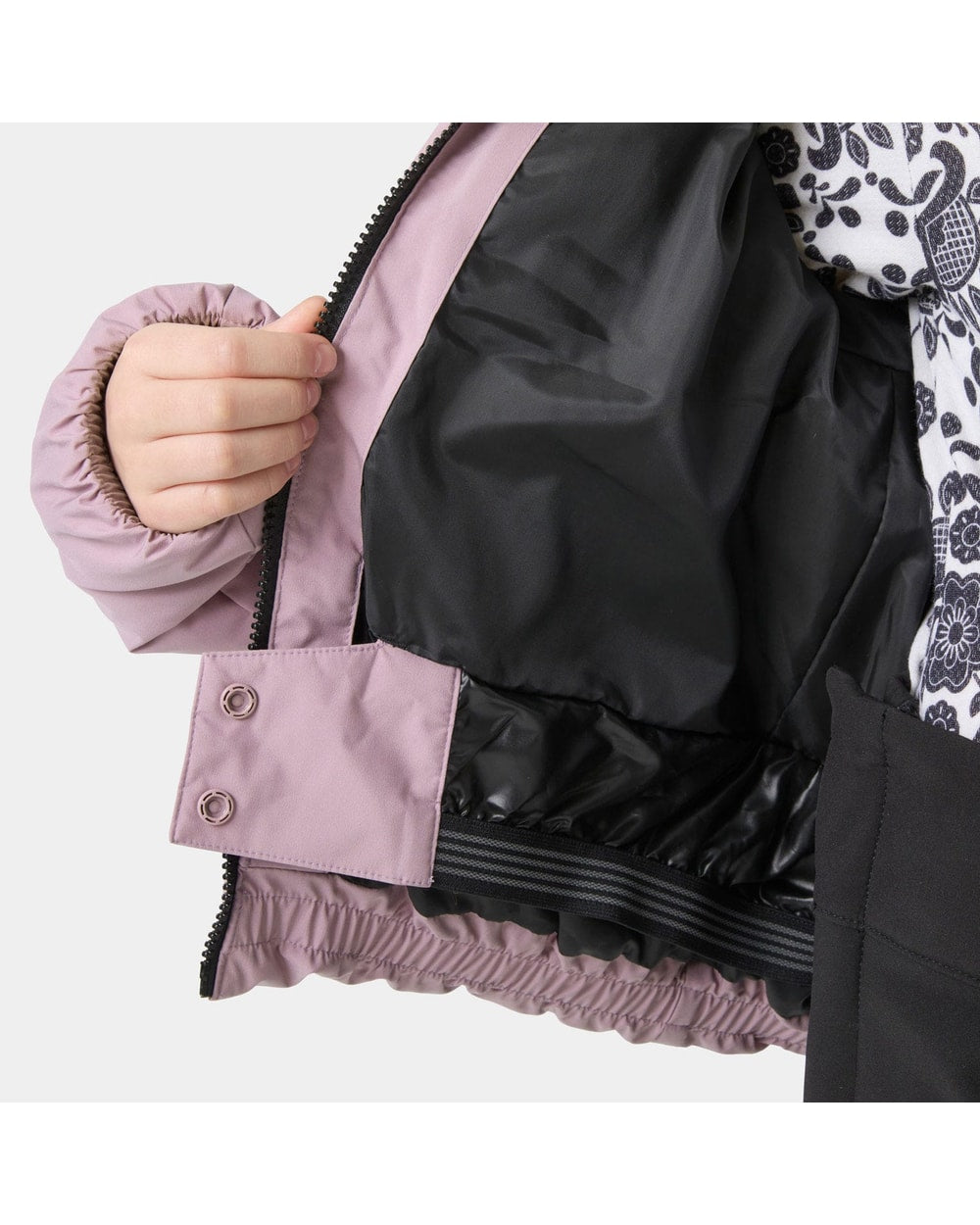 Helly Hansen Juniors' Nora Puffy Jacket, Purple Clay, lining detail