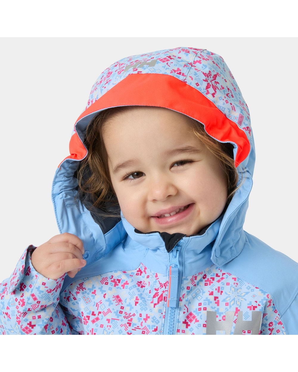 Helly Hansen Kids' Legend Jacket, Bright Blue, hood detail