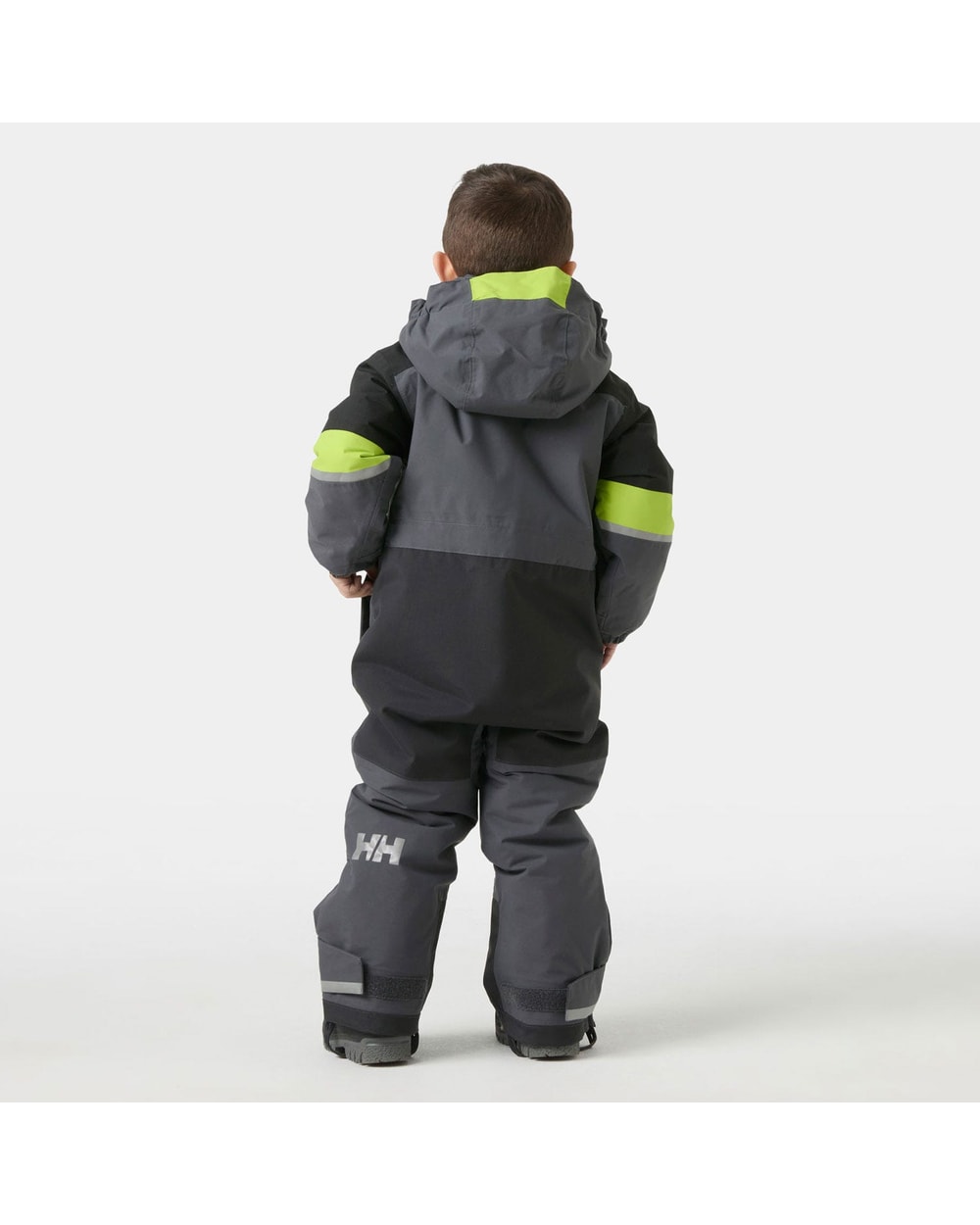 Helly Hansen Kids' Rider 3.0 Insulated Suit, Thunder Grey, on-model back