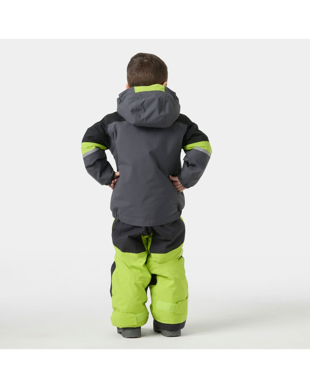 Helly Hansen Kids' Rider Jacket, Thunder Grey, on-model back