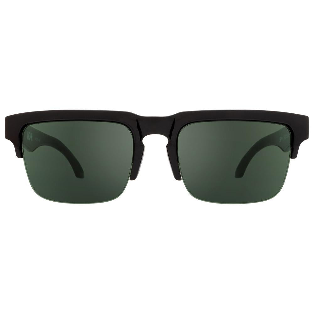 Spy Helm 50/50 Sunglasses, Black Happy/Grey Green, front detail view