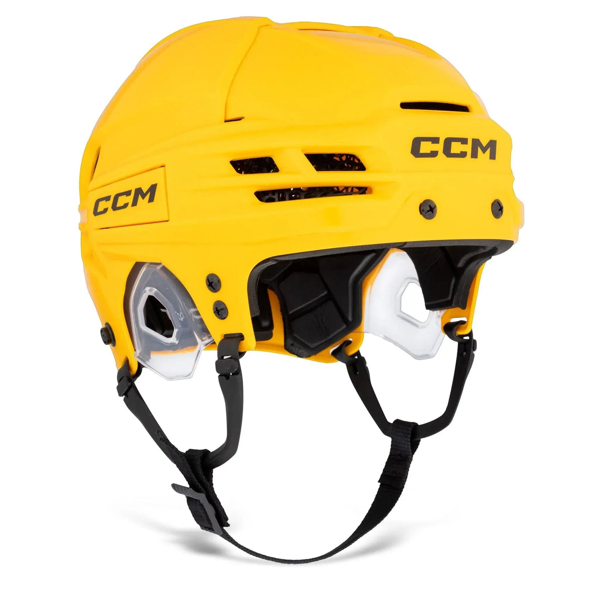 CCM Senior Tacks 720 Hockey Helmet - Sunflower, front three-quarter view