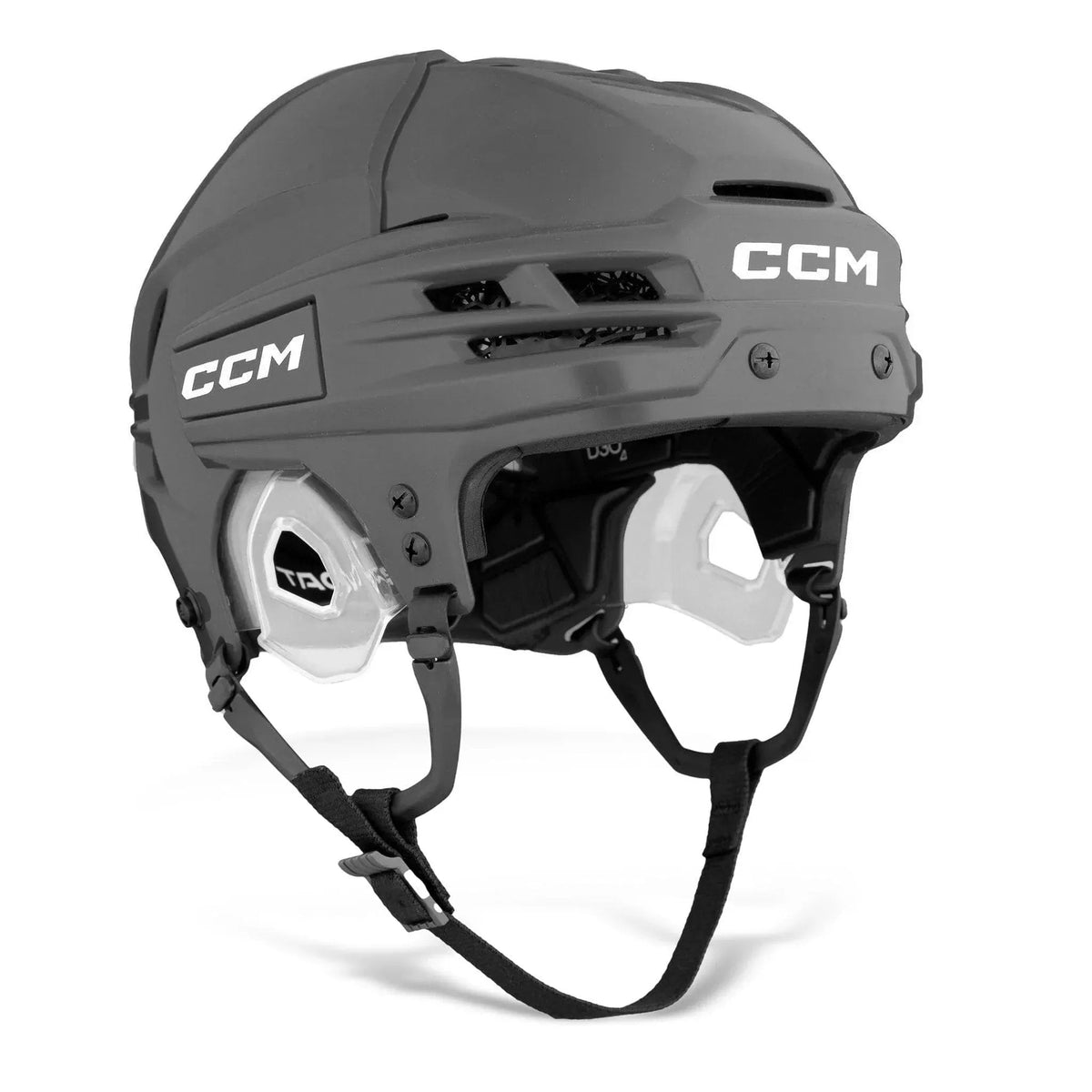 CCM Senior Tacks 720 Hockey Helmet - Graphite Grey, front three-quarter view
