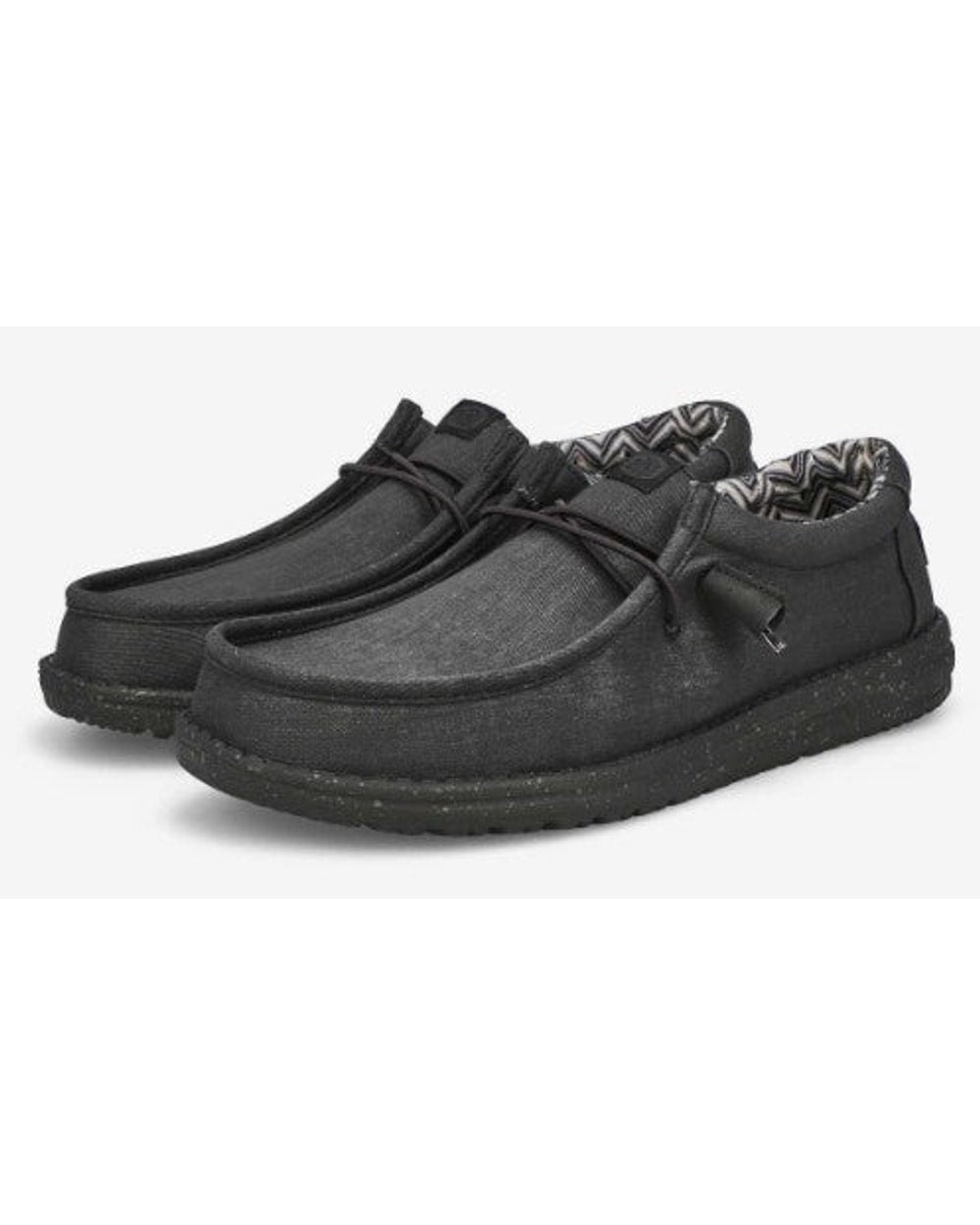 HEYDUDE Wally Stretch Canvas Black/Black