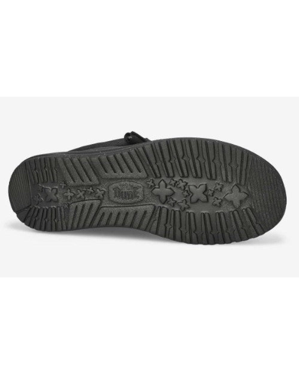 HEYDUDE Wally Stretch Canvas Black/Black outsole