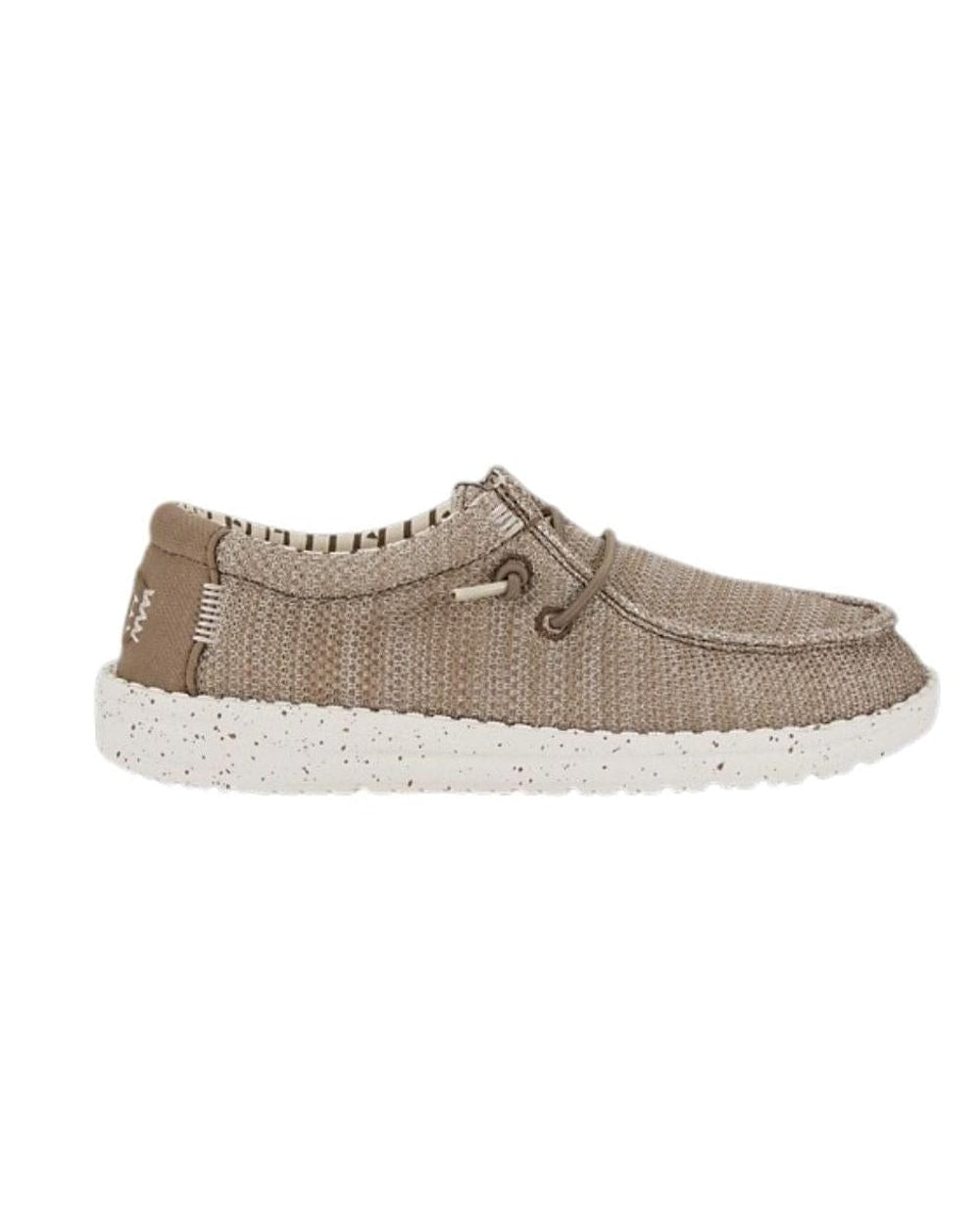 HEYDUDE Youth Wally Stretch Sox Shoes - Walnut