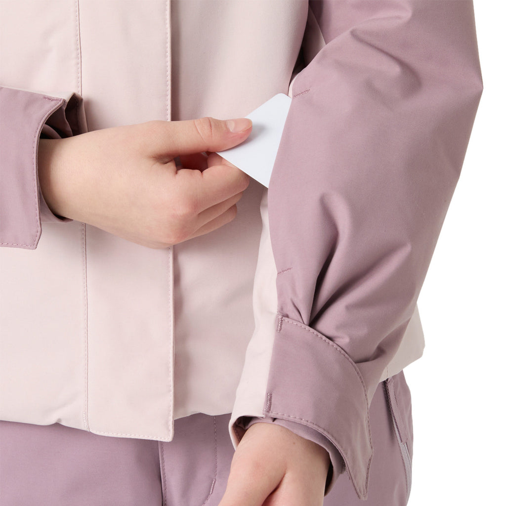 Helly Hansen Juniors' Icelily Jacket, Pinkshake, ski pass pocket detail