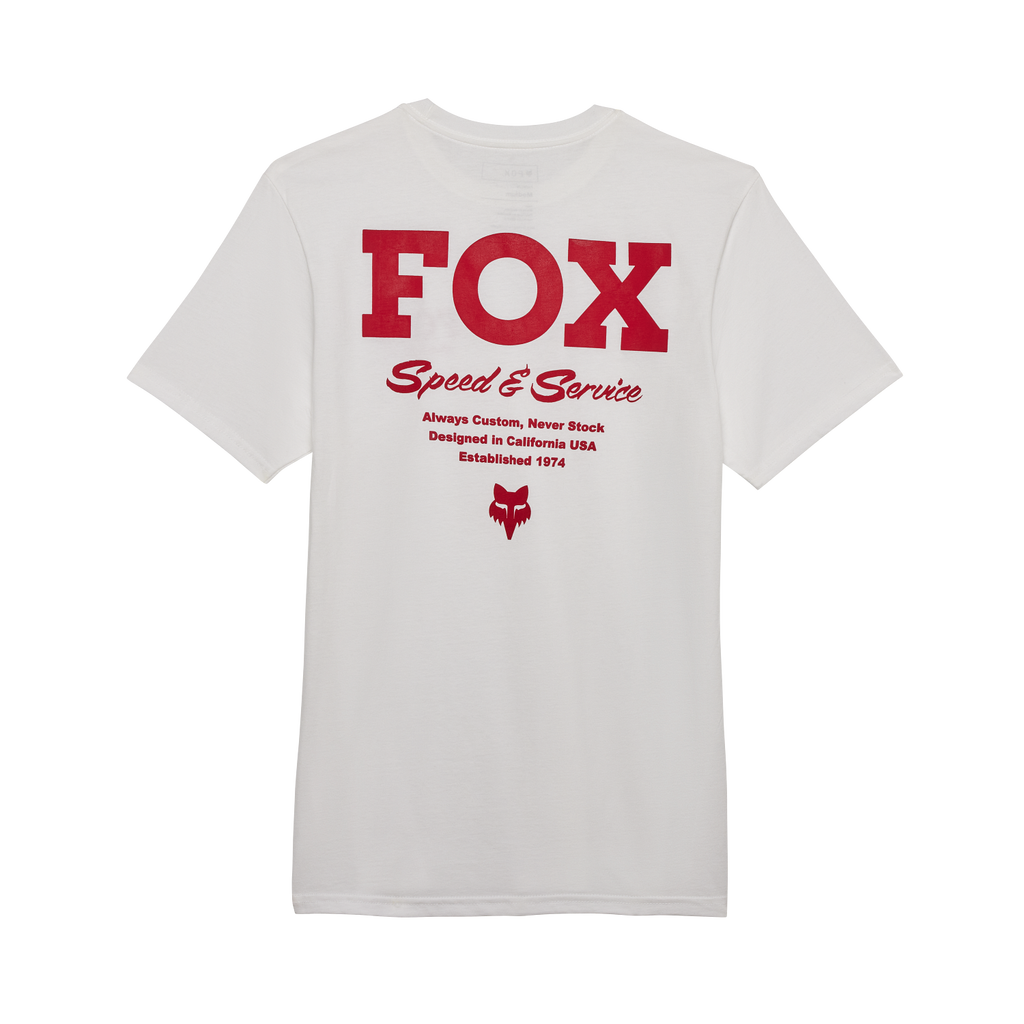 Fox Speed & Service Premium Tee - Optic White - Back