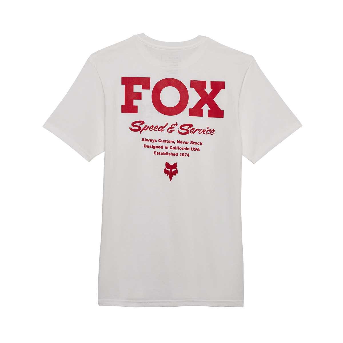 Fox Speed & Service Premium Tee - Optic White - Back