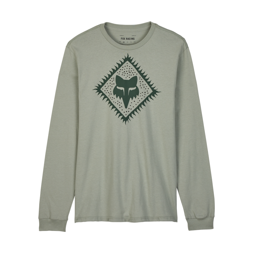 Fox Leo Premium Long Sleeve Tee - Grey Vintage - Front