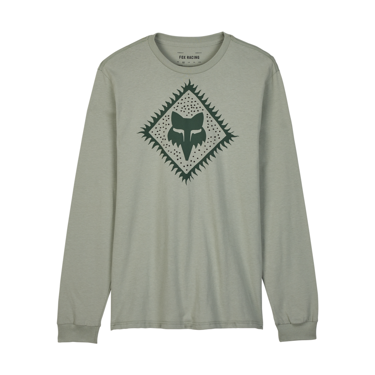 Fox Leo Premium Long Sleeve Tee - Grey Vintage - Front