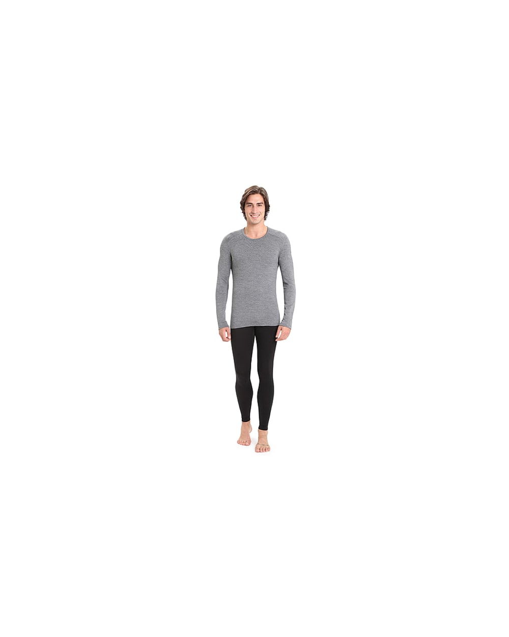 Icebreaker Men's 260 Tech Long Sleeve Crew, Gritstone Heather, front
