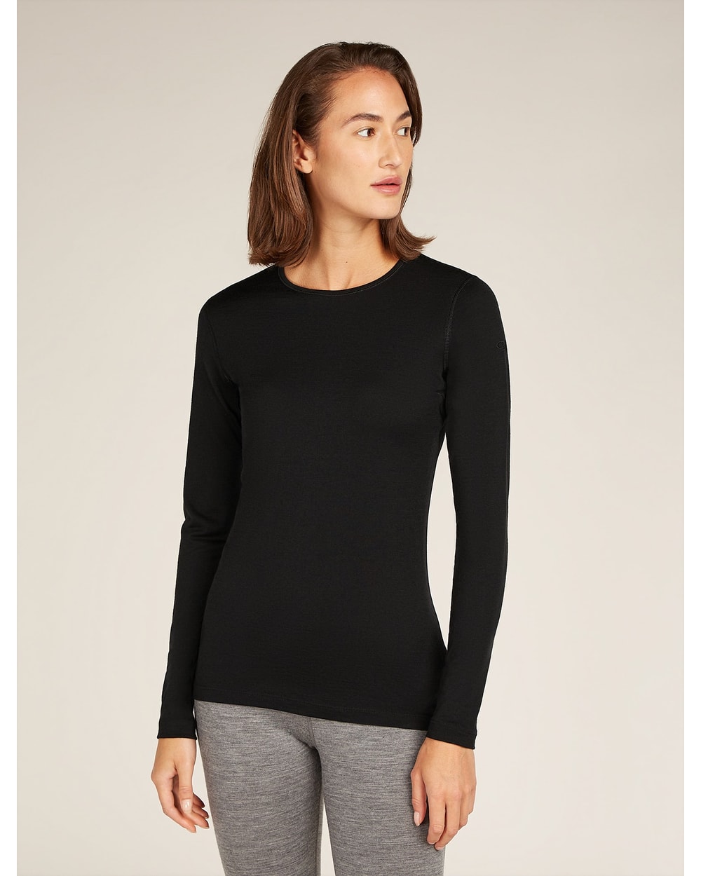 Icebreaker 200 Oasis Long Sleeve Crew - Black
