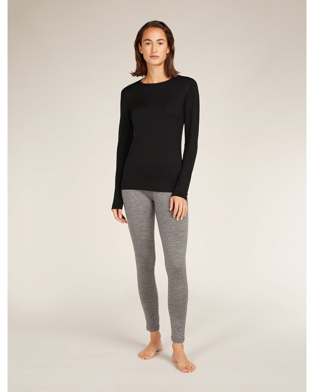 Icebreaker 200 Oasis Long Sleeve Crew - Black