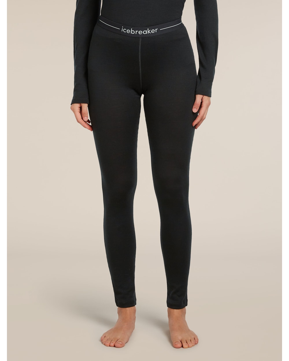 Icebreaker Women's Merino 260 Tech Thermal Leggings - Black - front