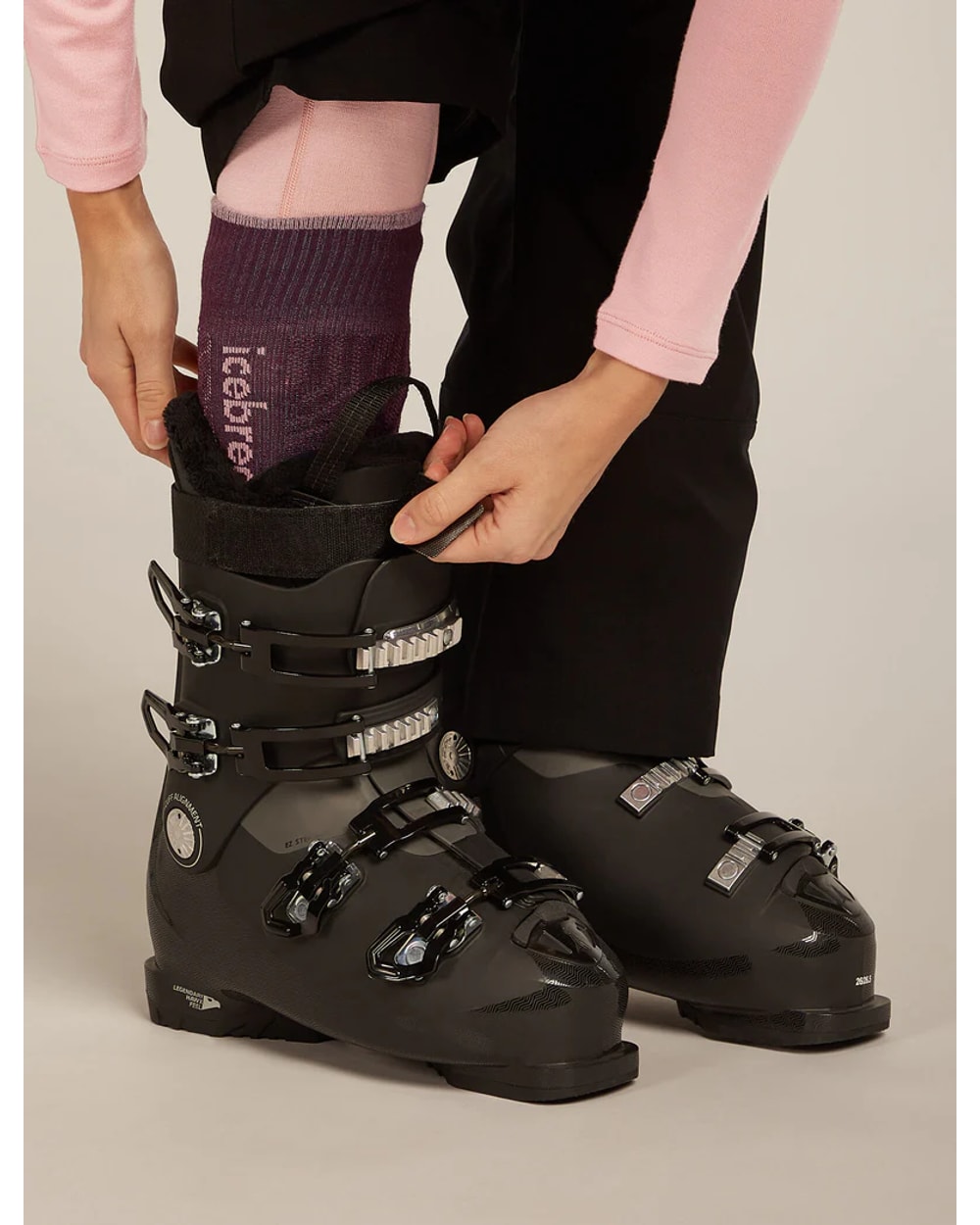 Icebreaker Women's Merino Blend Ski+ Medium Over The Calf Socks Mountain Contour