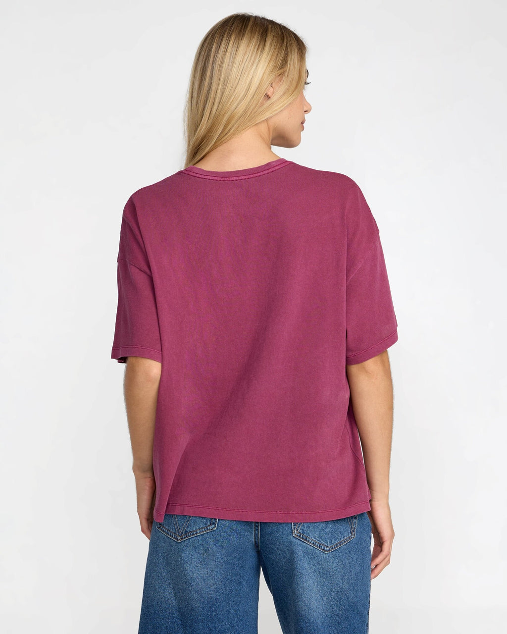 RVCA Move On Boyfriend Tee - Mulberry