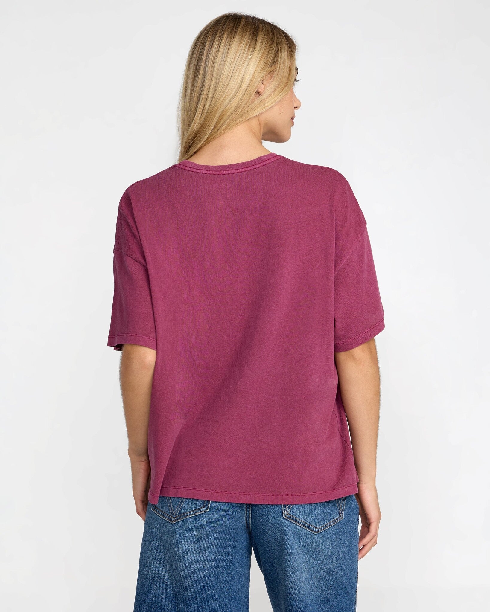 RVCA Move On Boyfriend Tee - Mulberry