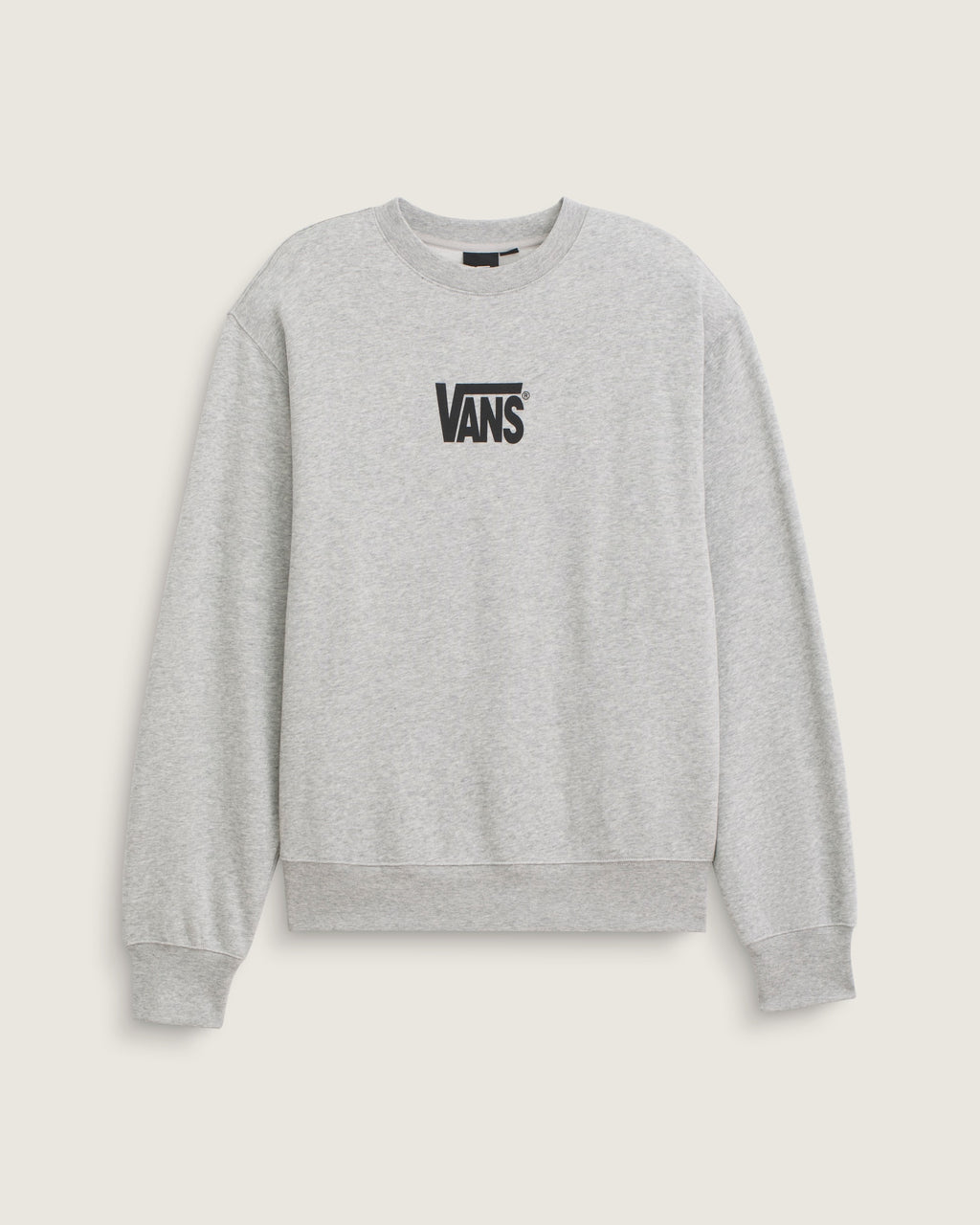 Vans Stretch Logo Crewneck Sweatshirt Cement front