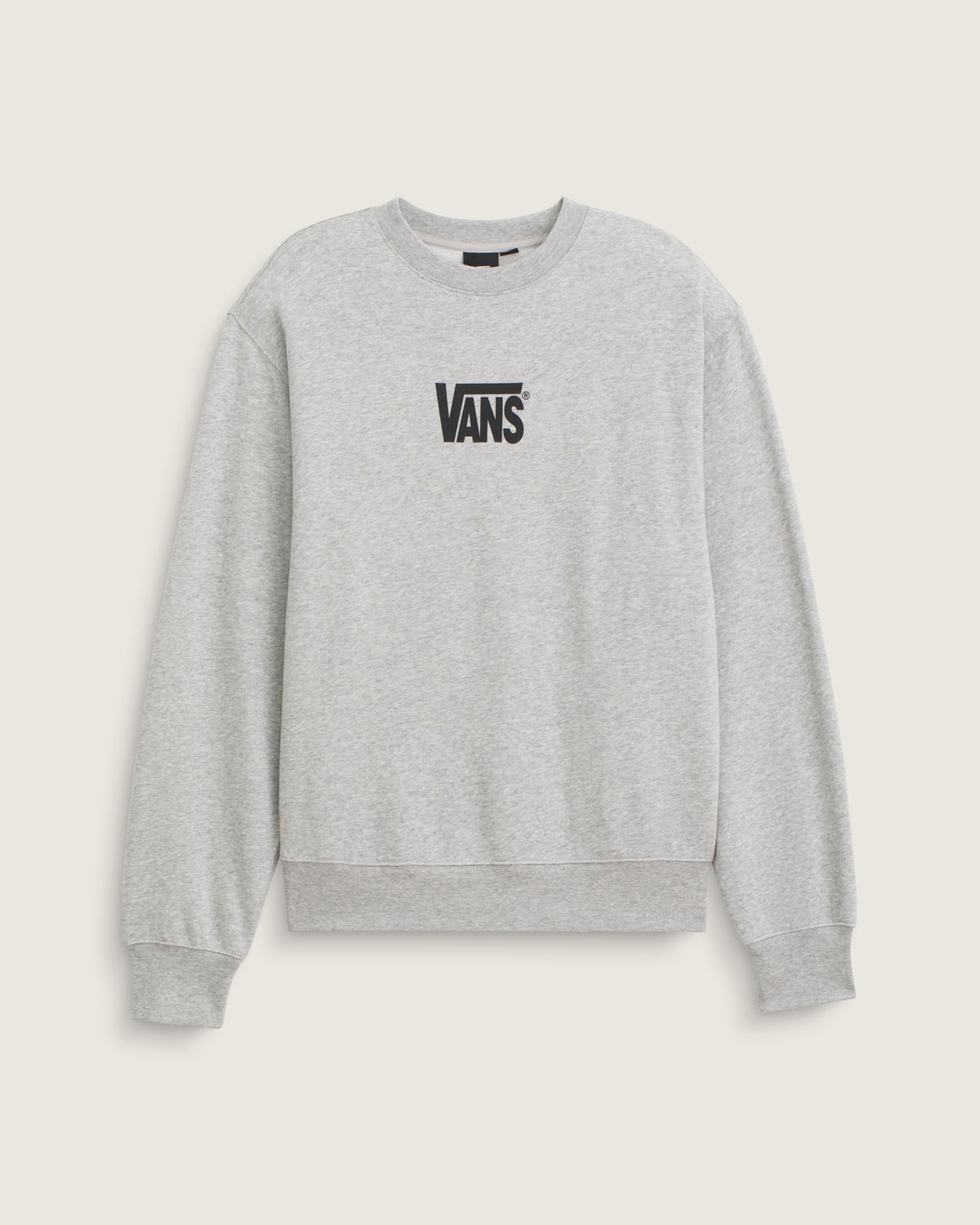 Vans Stretch Logo Crewneck Sweatshirt Cement front