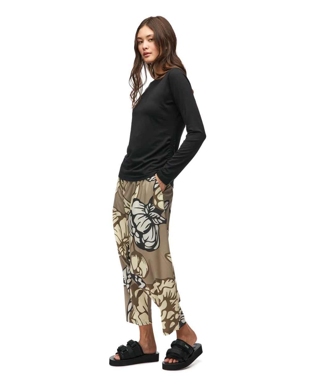 Indyeva Women's Milgin IV Long Sleeve Shirt - Black - three-quarter view