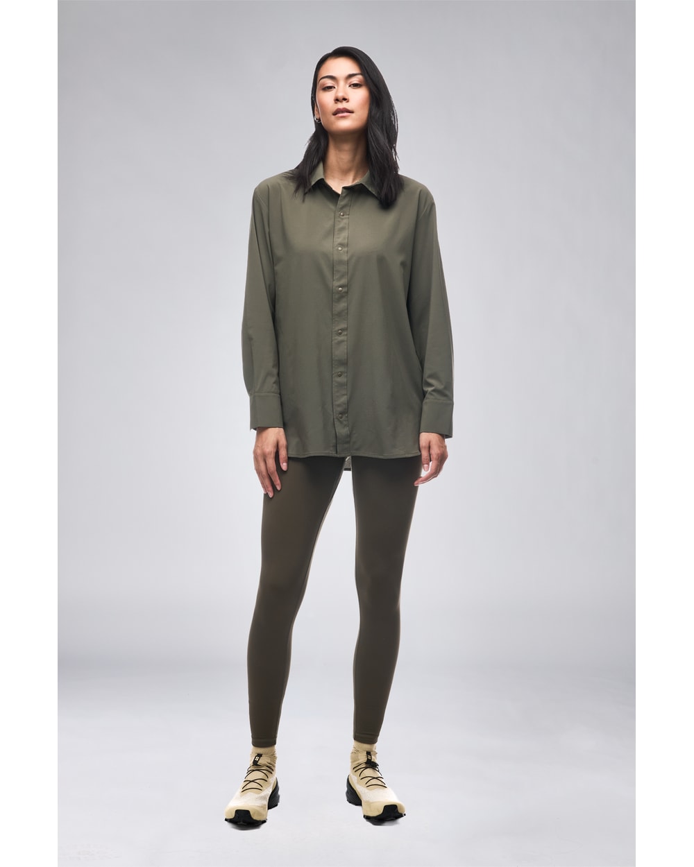 Indyeva Women's Breezy II Long Sleeve Shirt - Deepmoss - front