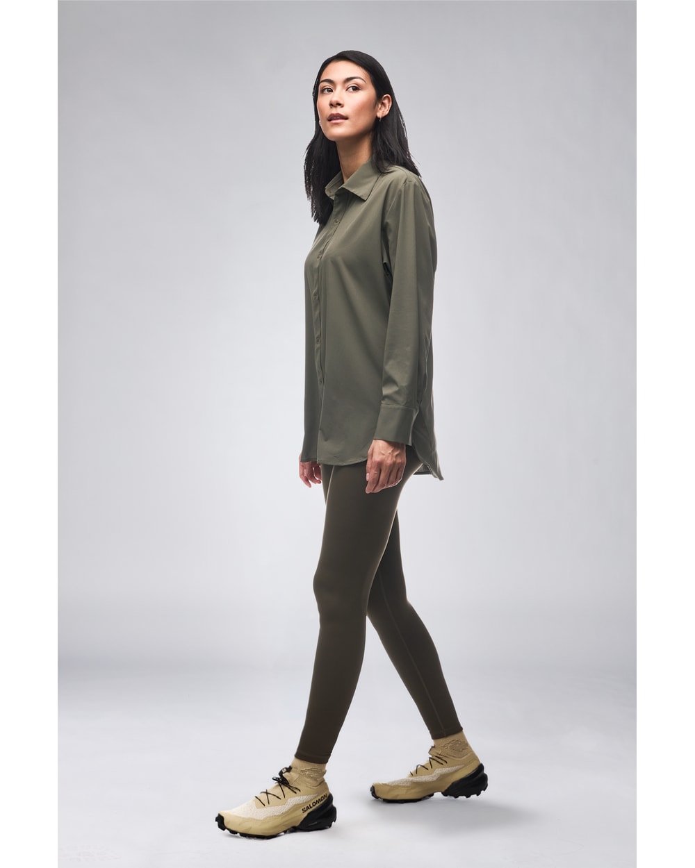 Indyeva Women's Breezy II Long Sleeve Shirt - Deepmoss - side